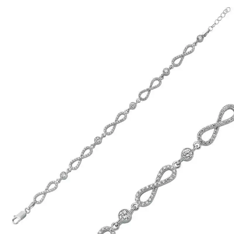

Серебряный женский браслет Infinity