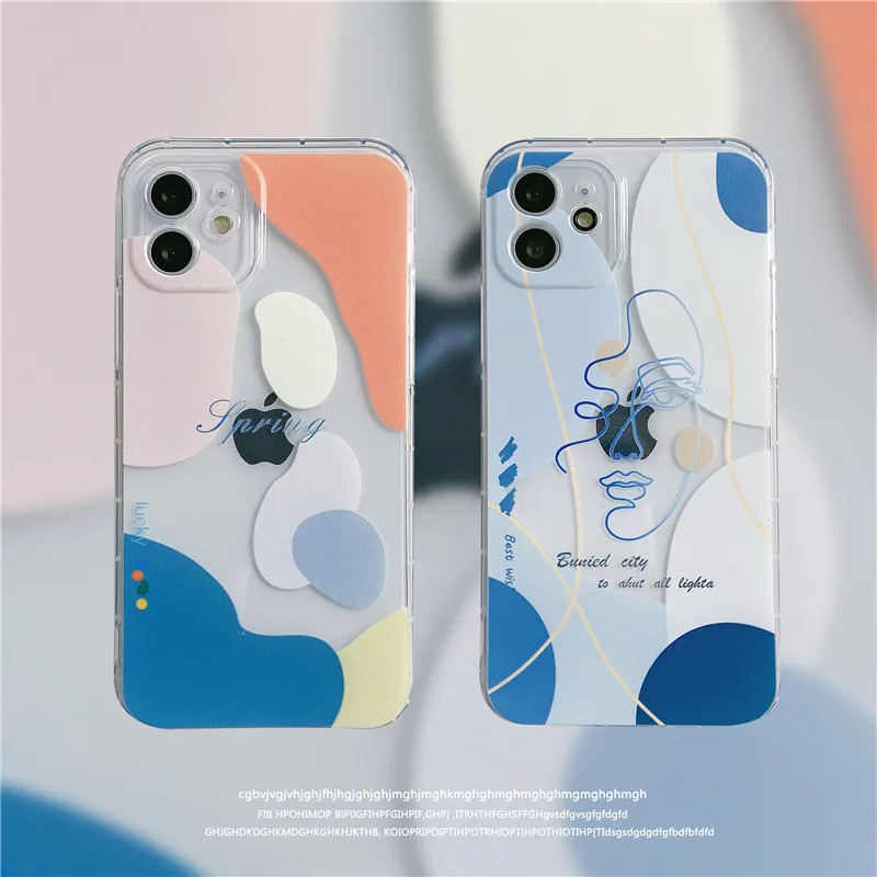 

Fine Art Illustration Phone Case For iPhone 11 12 Pro Max X XR XS Max Cases For iPhone 8 7 Plus Soft TPU Clear Back Cover