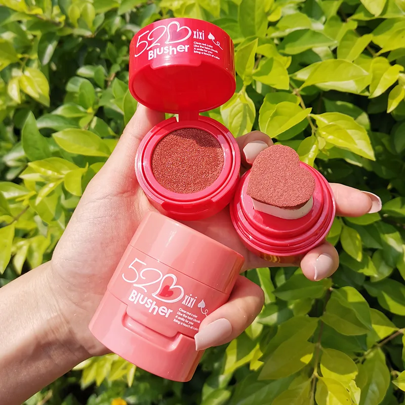 Натуральные Румяна для танцев пудра девочек лица с сердцем минеральная