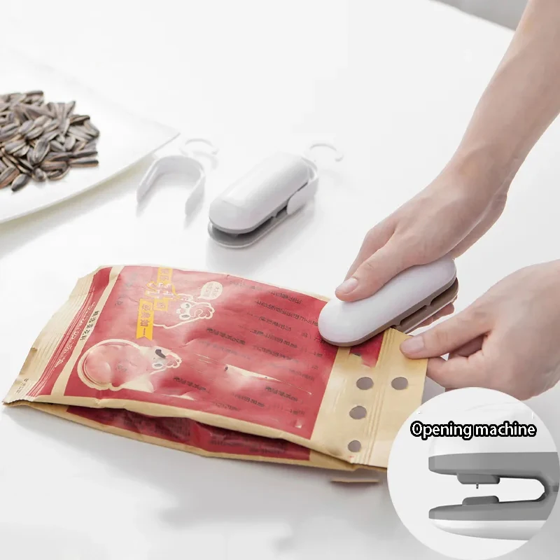 

Mini Sealing Machine Vacuum Food Sealer 2 In 1 Heat Sealer Handheld Portable Bag Sealer Kitchen Supplies