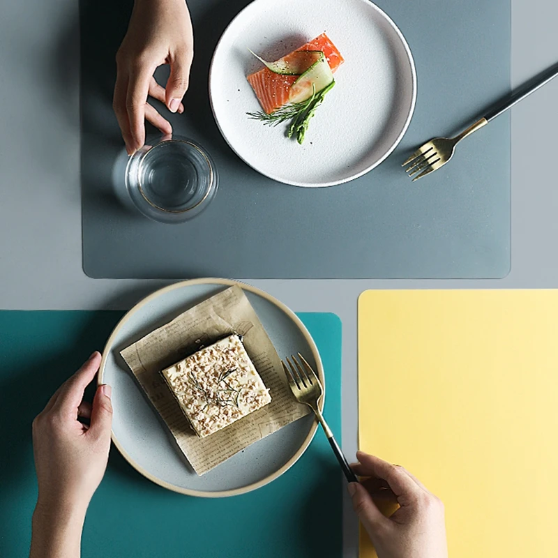 NEW Silicone Water-proof Table Mat Tableware Pad Placemat Heat Insulation Non-slip Placemats Washable Kitchen Restaurant Decor | Дом и сад