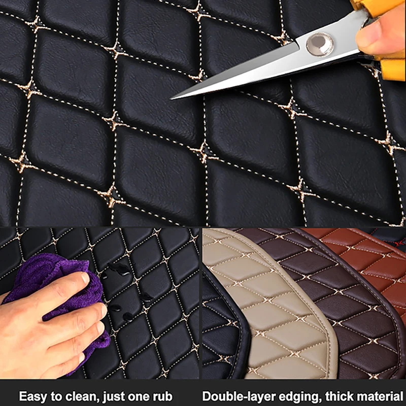

kokololee leather car trunk mats for Mercedes Benz GLC 2016-2021 Years cargo liner accessories interior boot