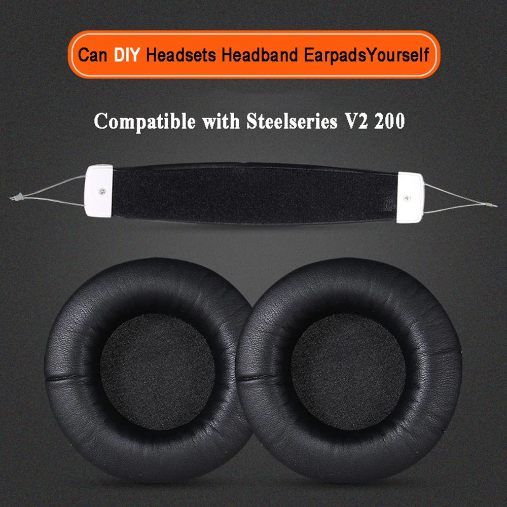 Protein Leather Ear Pads Cushion Headband for Steelseries Siberia V2 200 Headset High Quality Replacement Headphones Accessories |