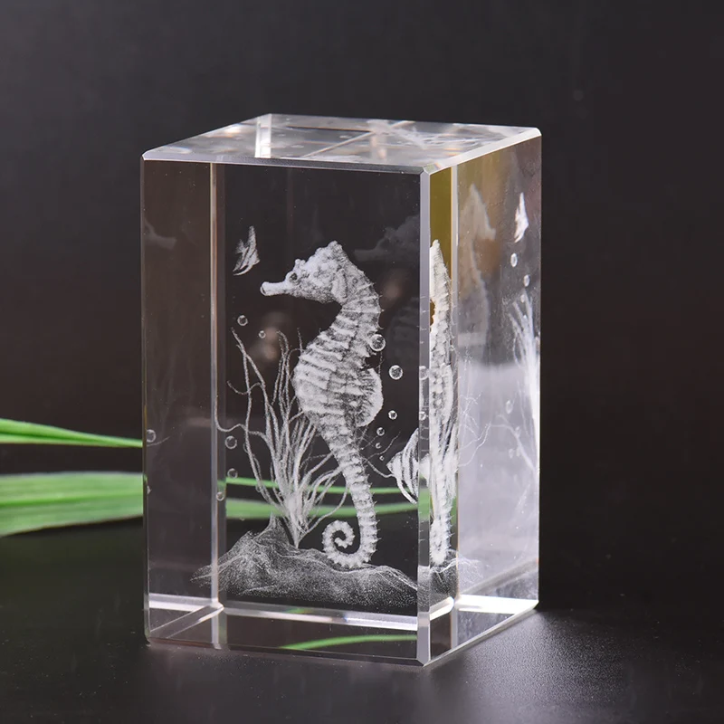 Креативное морское животное гиппокампус морской дракон кристалл гравировка