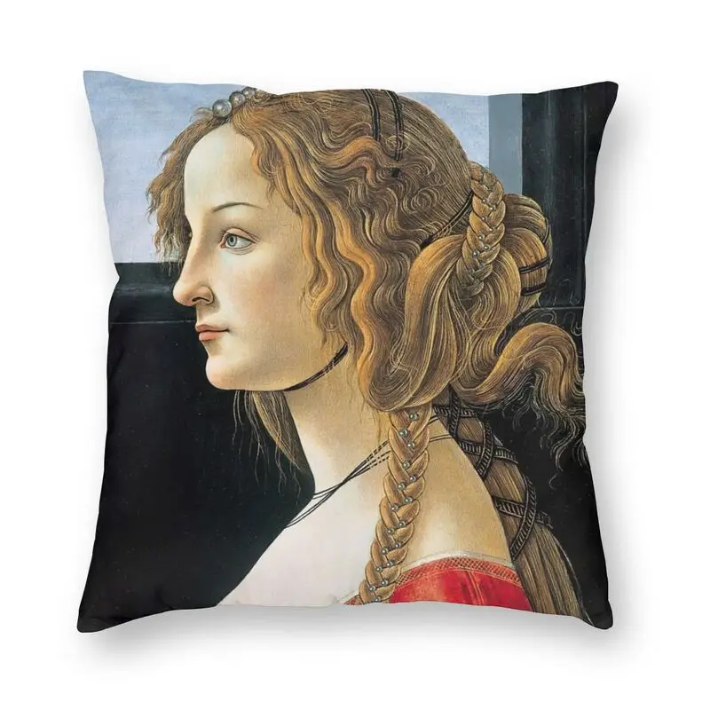

Sandro Botticelli итальянский художник Художник диван наволочка из полиэстера профиль портрет молодой подушки чехол украшение для дома