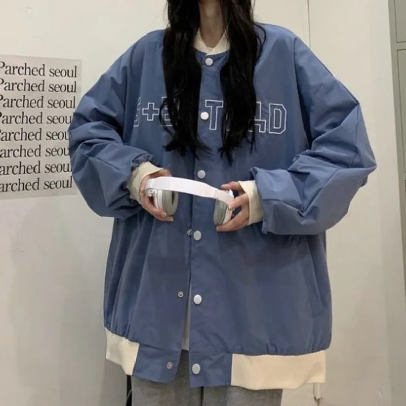

2021 Fashion Spring And Autumn Harajuku BF Baseball Coat Female Jackets Women Bomber Jacket Plus Size Streetwear Cloak Tunic