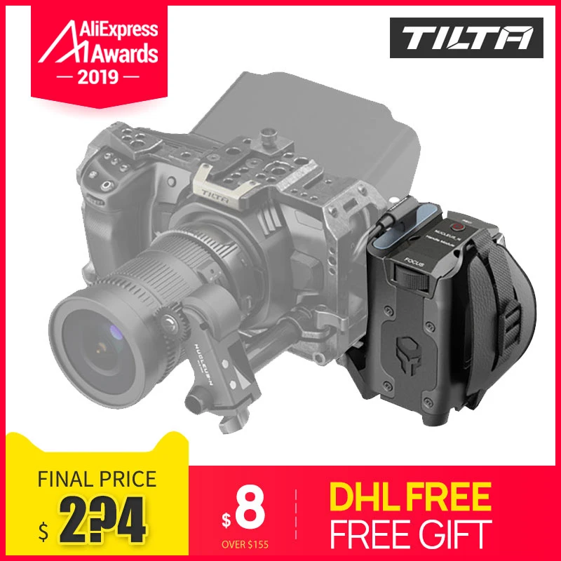 TILTA боковая фокусировка ручка для BMPCC 4k 6K клетка для камеры Боковая ручка для F970 LP-E6 F550 F570 батарея Blackmagic клетка аксессуары