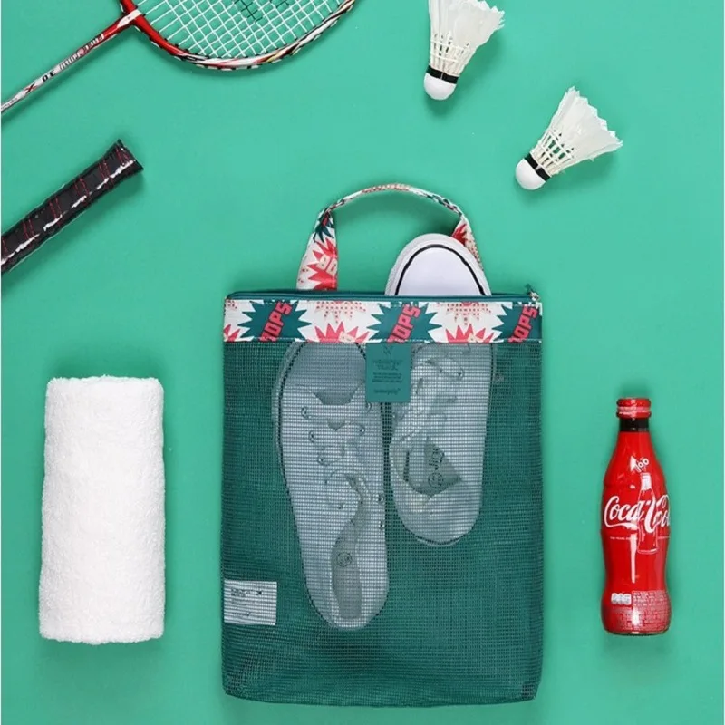 2019 женские сумочки для макияжа моря прозрачные сетчатые зеленые нейлоновые