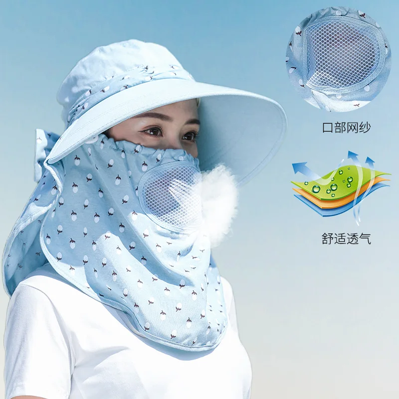 Шляпа летняя женская дышащая с принтом широкая защитой от ультрафиолета