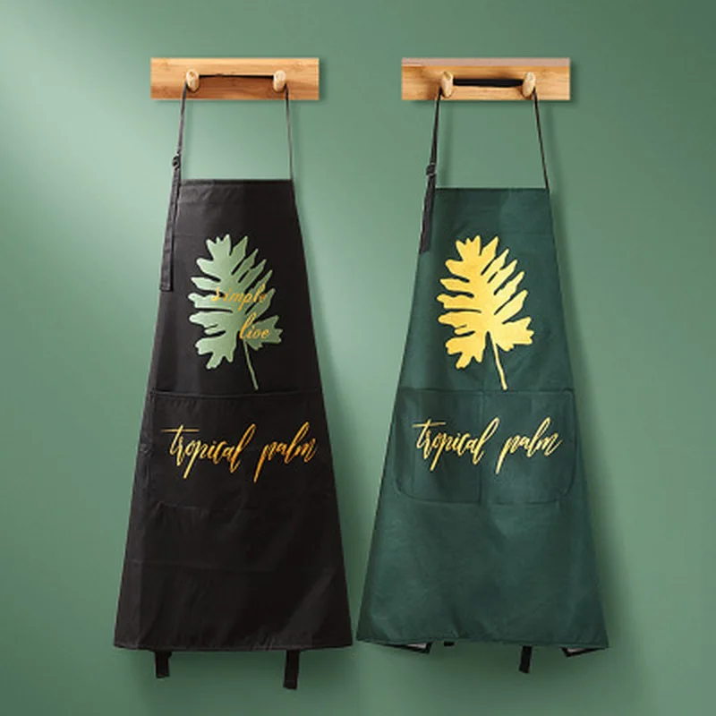 

Sleeveless Apron Nordic Cloth Cooking Water-proof Large Apron Adult Cooking Oil-proof Waistband Home Kitchen Supplies