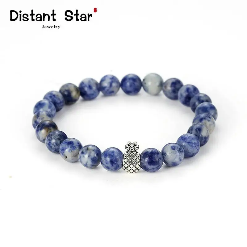 Модный мужской Комплект браслетов из натурального ананаса Парные браслеты