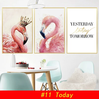 Flamingo Queen Wall Stickers Home Decor Living Room Bedroom Kids Girls Room Nursery Decoration Art Murals Baseboard Vinyl Decals - Цвет: 108X44CM