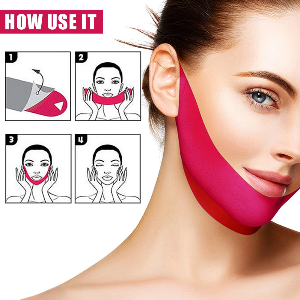 

5PCS Face Slim Neck Lift Chin Up V Line Patches Mask Lifting Firming Mask Lifting Face Mask Double Chin Reduce Skin Care Tool