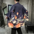 Haori японское кимоно юката, мужская рубашка Obi Yukata Samurai Kimonos каратэ, азиатская уличная одежда, Традиционная японская одежда FF2684