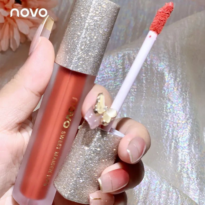 

NOVO Mist Velvet Air Lip Gloss Soft Matte Waterproof Smooth Texture Liquid Lipstick Long-wearing No-sticky Cup Lip Makeup TSLM1
