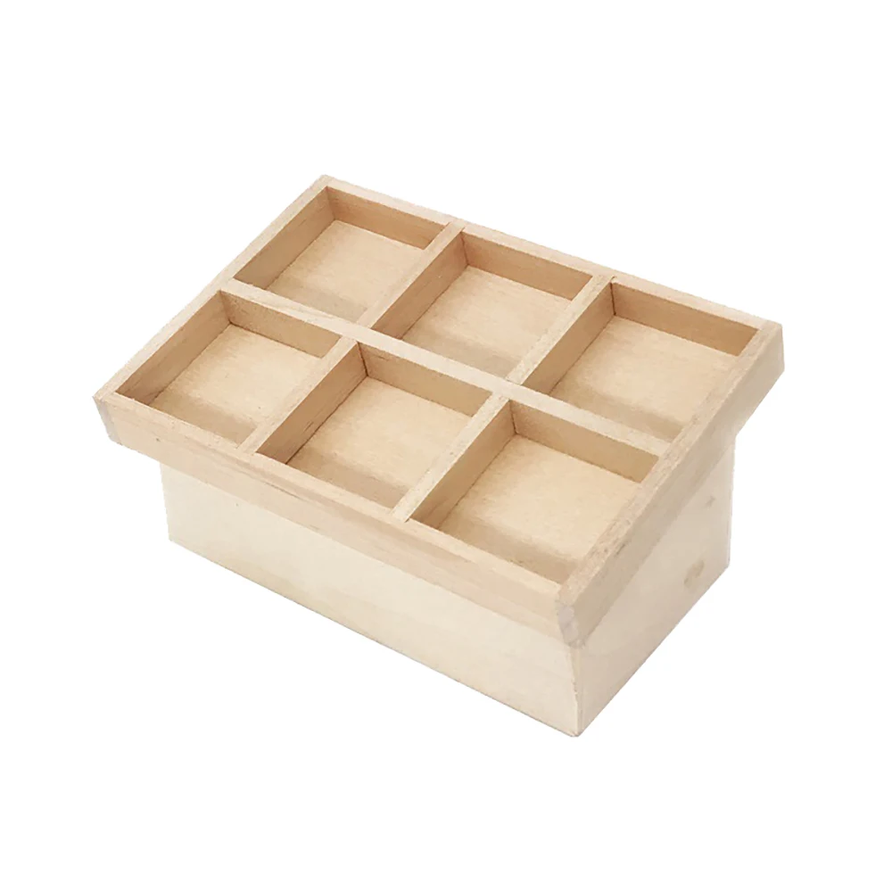 

1/12 Doll House Miniature Wooden Vegetable Rack Simulation Fruit Stand Model Toys for Mini Decoration Dollhouse Accessories