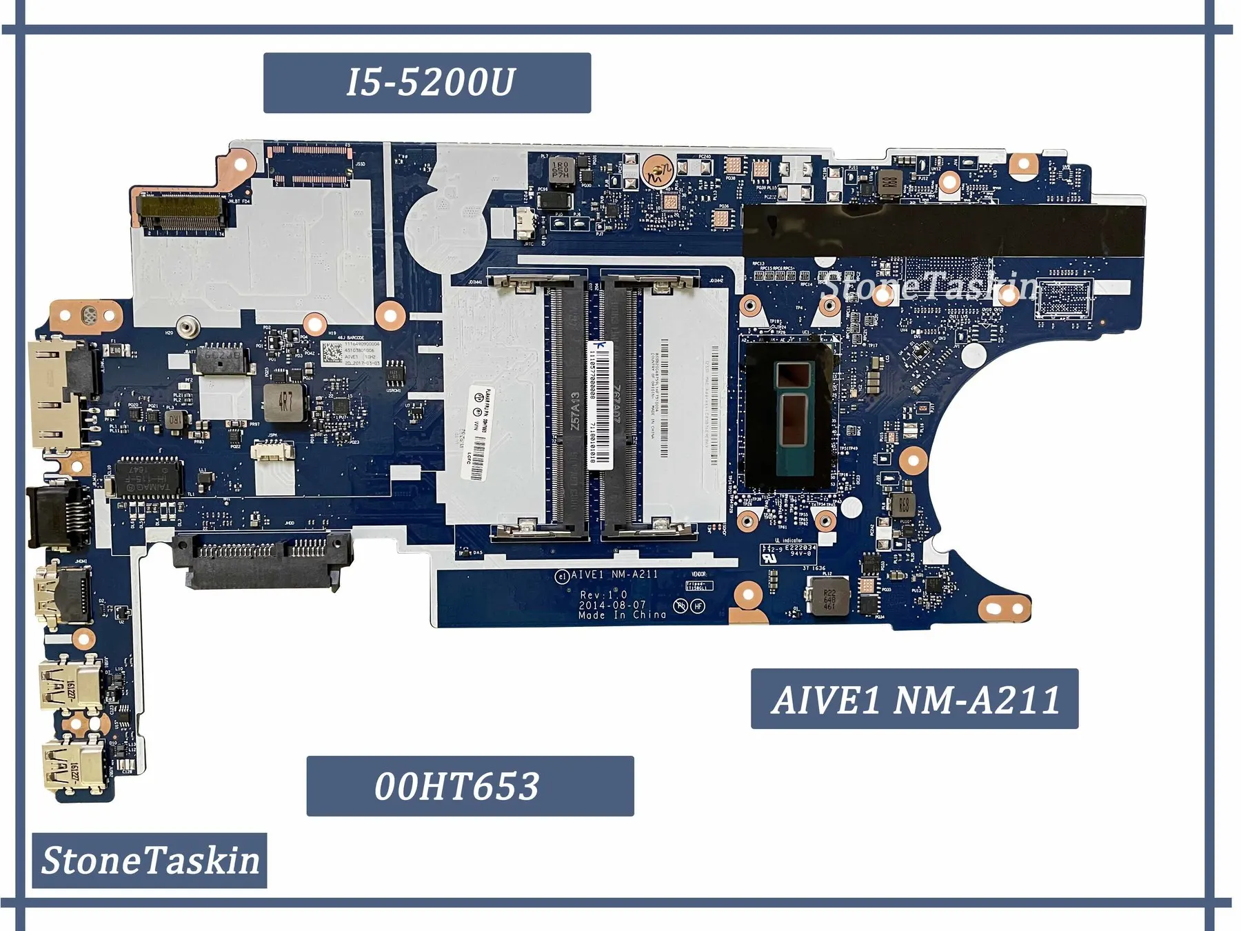Лучшая цена FRU 00HT653 для Lenovo Thinkpad Edge E450 E450C материнская плата ноутбука AIVE1 NM-A211 ЦП DDR3