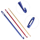 Крючки для вязания, из оксида алюминия, цветные, с отверстием, инструмент для плетения, 3 шт.набор