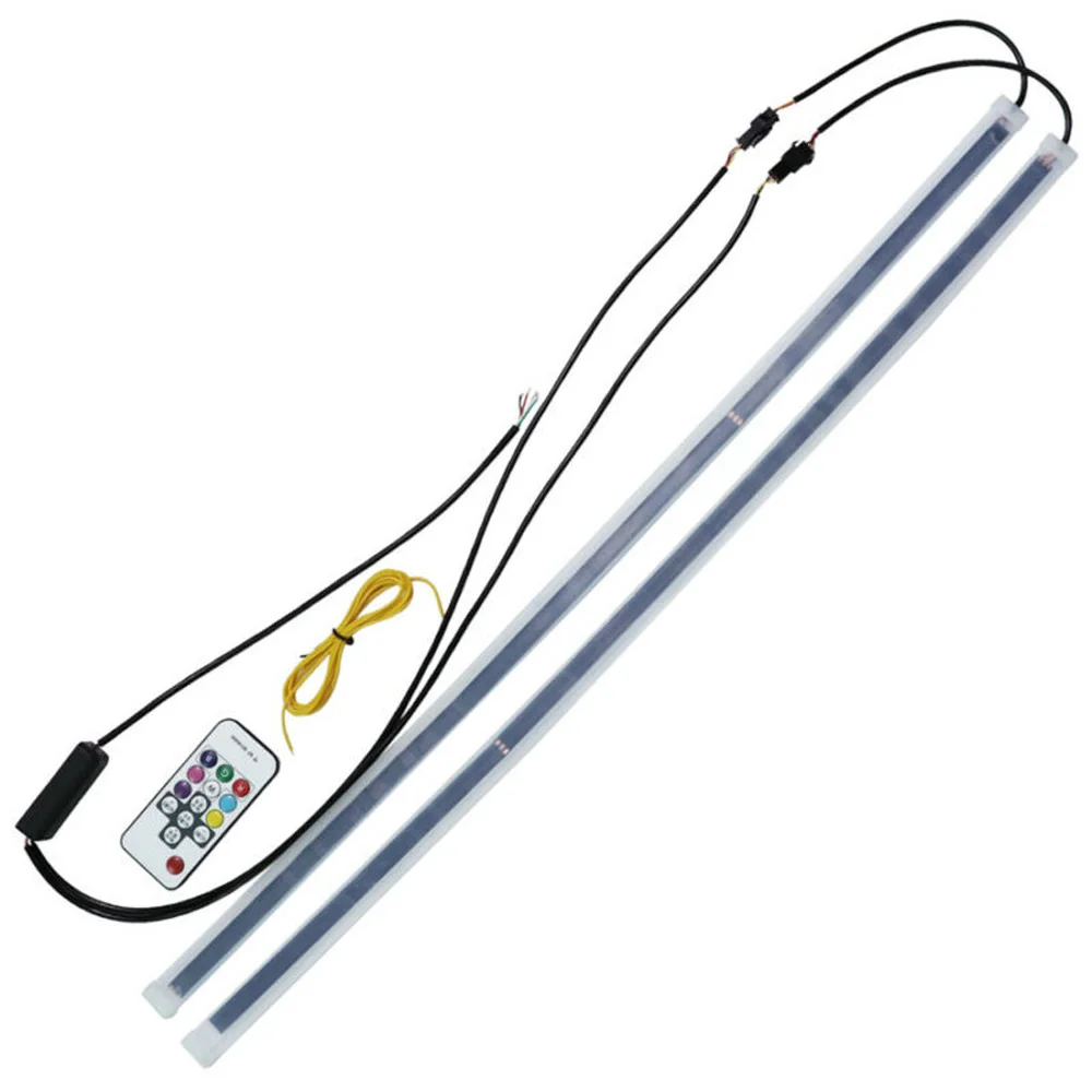 

12V Turn Signal Light Flexible Turn Signal 2pcs 60CM Bar DRL LED Light