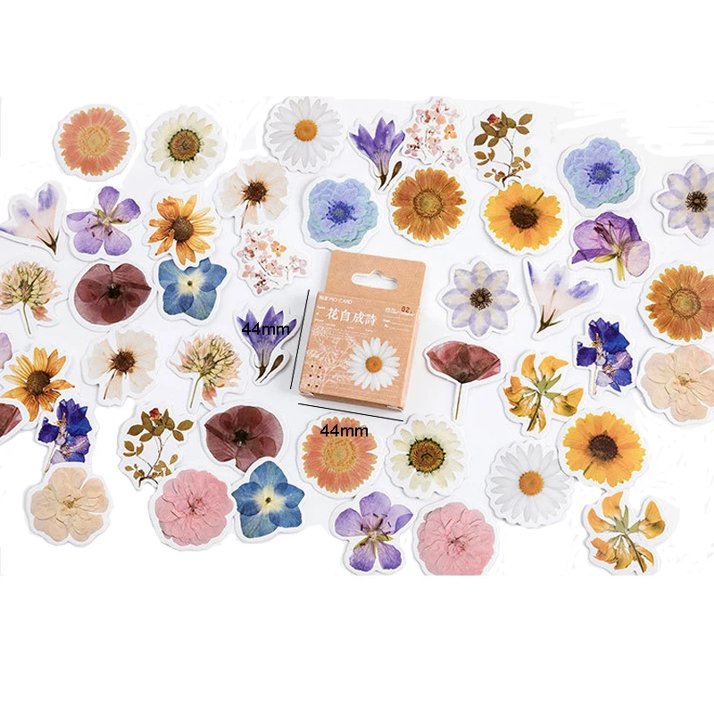 

46pcs/box Lovely Flower Poem scrapbooking Stickers For Kids Decoration Decal On DIY Product Diary