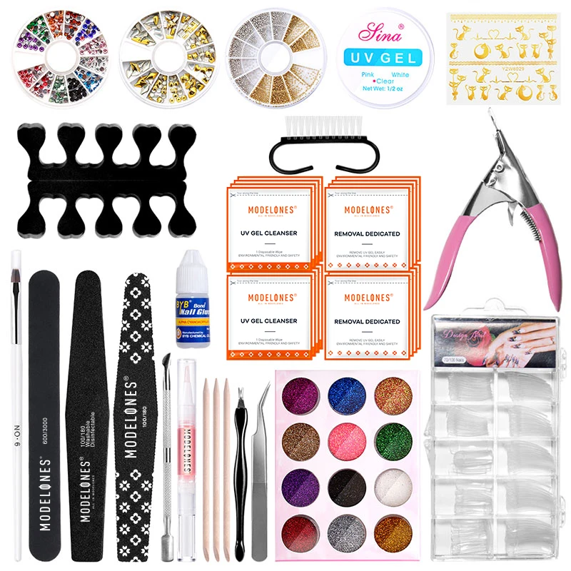 Modelones 22 шт./лот набор инструментов для профессионального дизайна ногтей