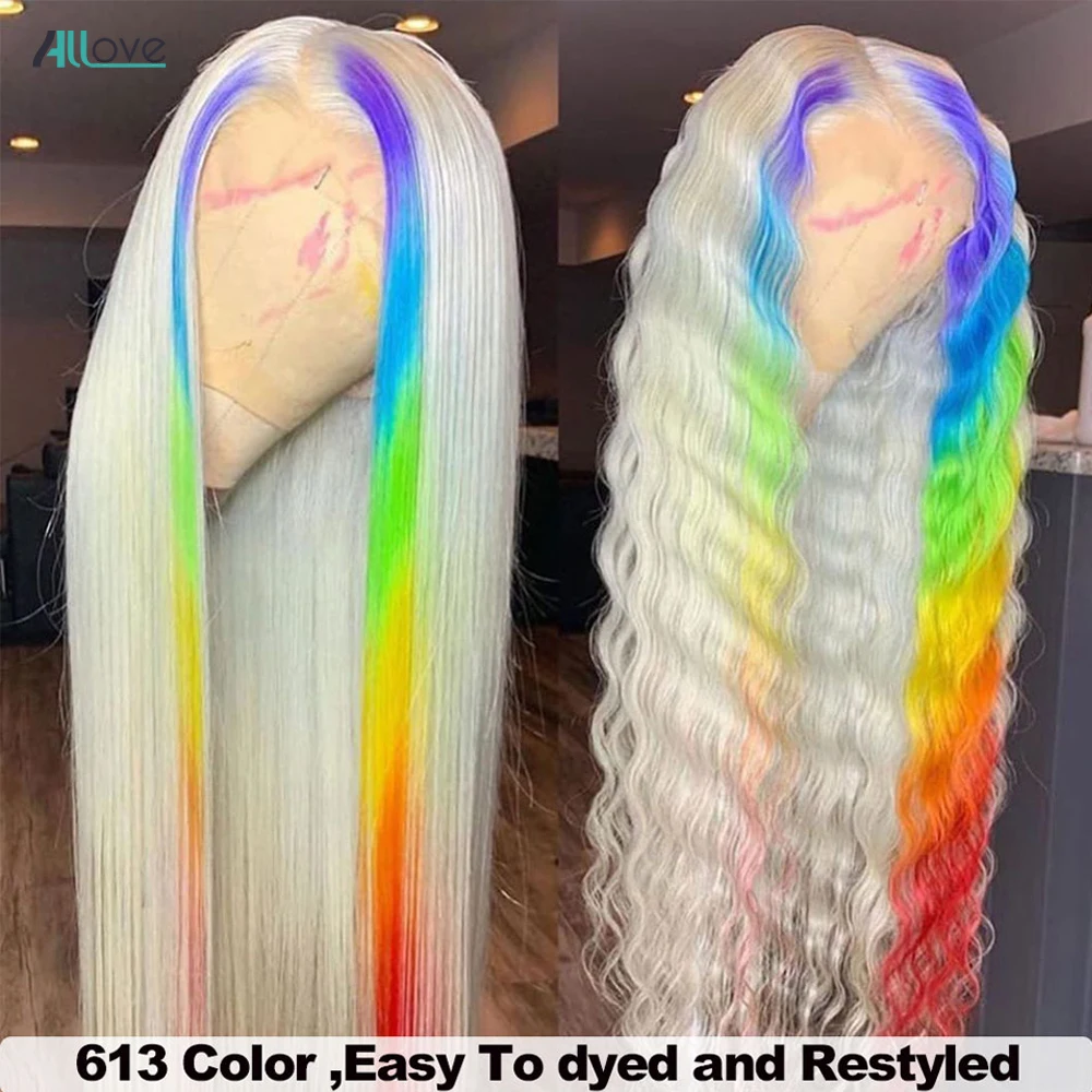 Парик Allove из человеческих волос с эффектом омбре парик 613 натуральных на сетке