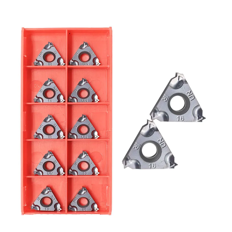 

16IR 16UN 10 шт. резьба 60 Угол резьбы токарный инструмент Карбид вольфрама вставка резьбы токарный станок 16IRM 16UN