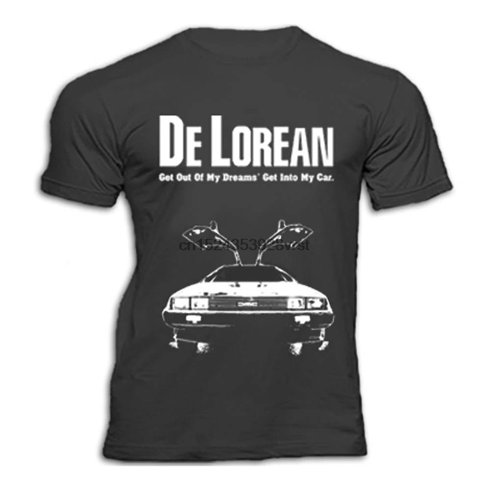 DELOREAN/футболка с надписью GET OUT OF MY DREAMS 80 s крутая Повседневная футболка pride Мужская