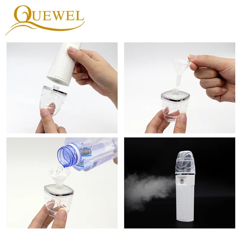 Устройство для распыления лица Quewel портативный аппарат паровой бани с зарядкой