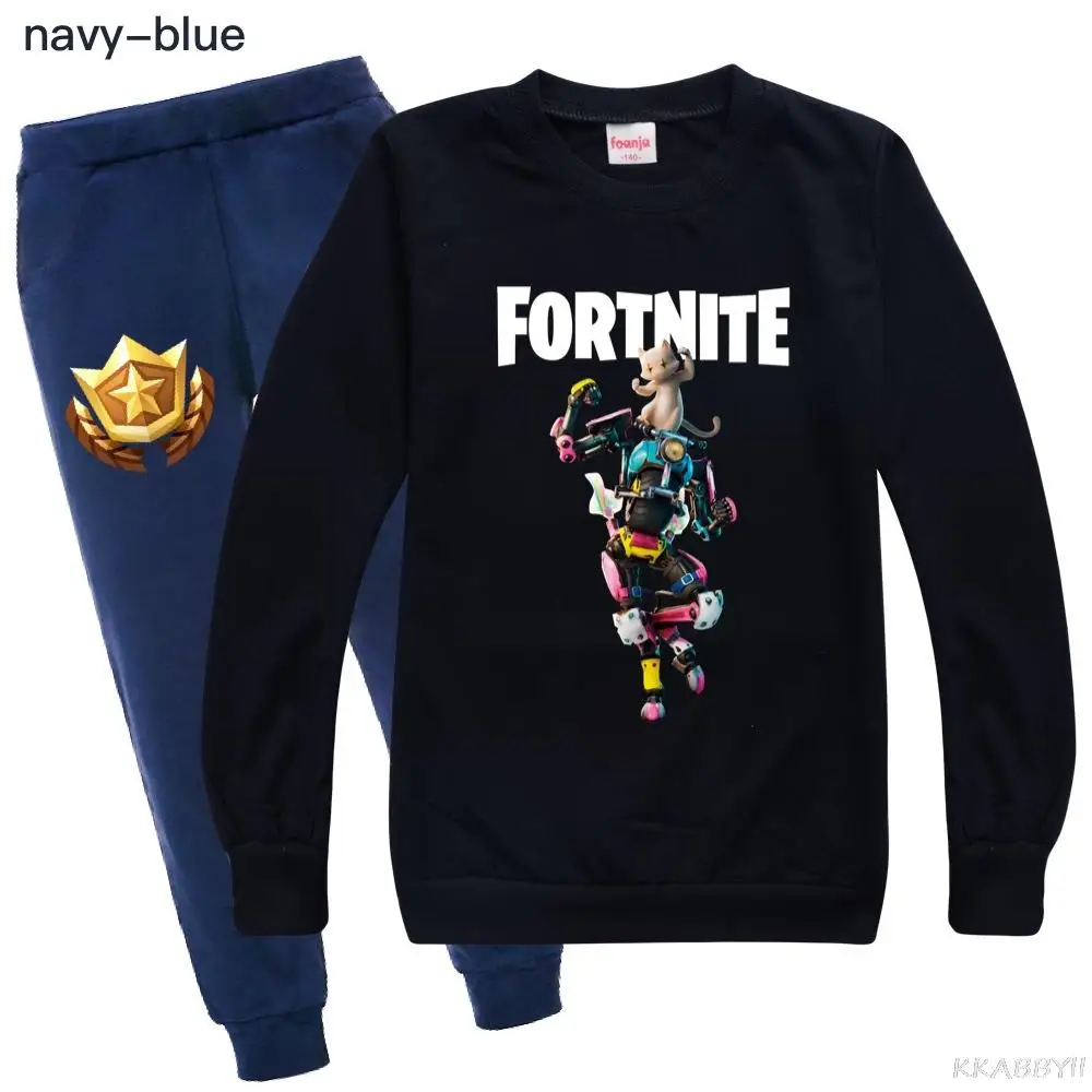 Комплект одежды для мальчиков и девочек Fortnites детский модный костюм детские