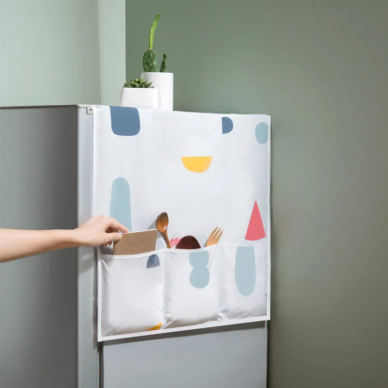 Цветной геометрический цветочный боковой подвесной мешок для холодильника