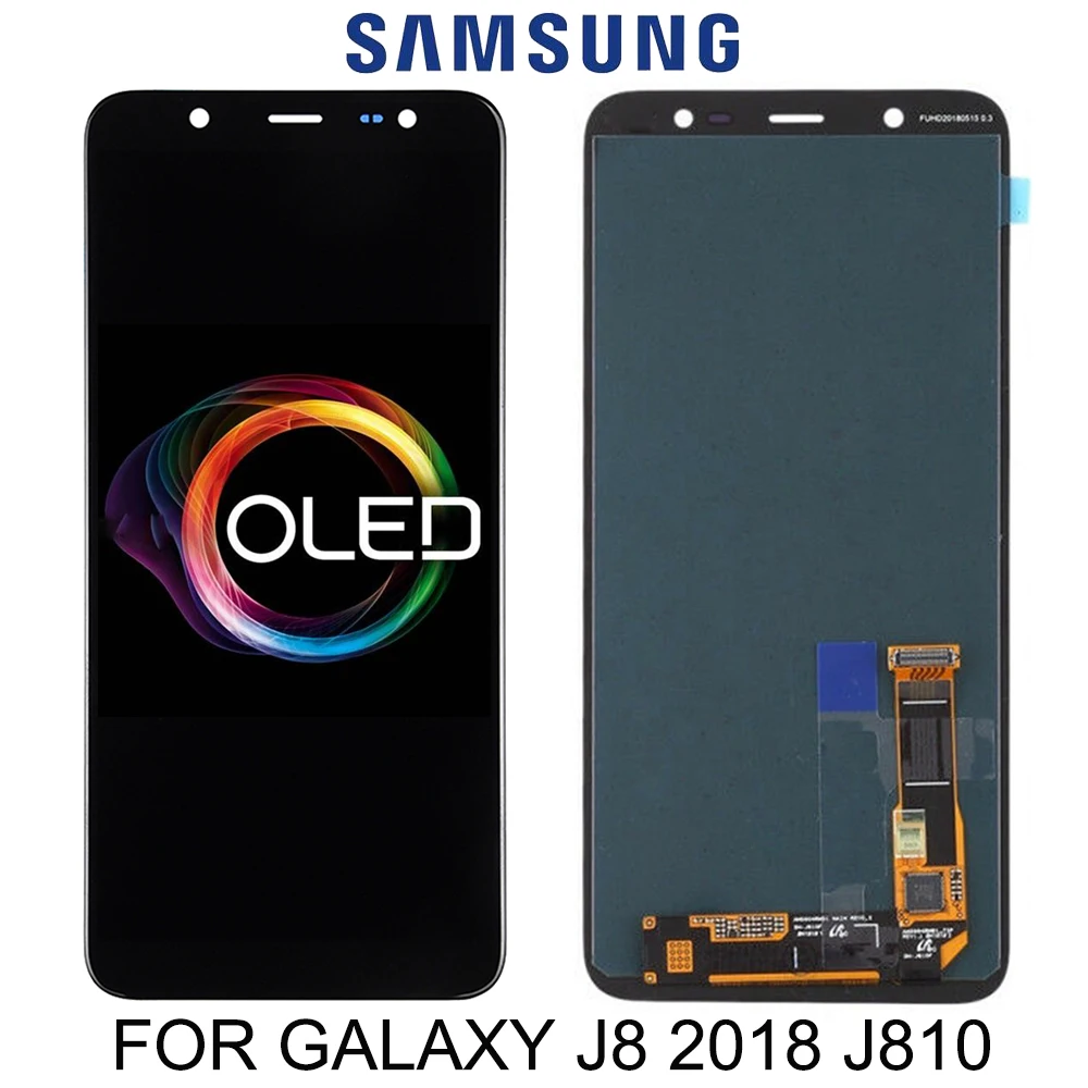 OLED-дисплей 6 0 ''для SAMSUNG Galaxy J8 2018 сменный сенсорный экран для J810 J810F зеркальный