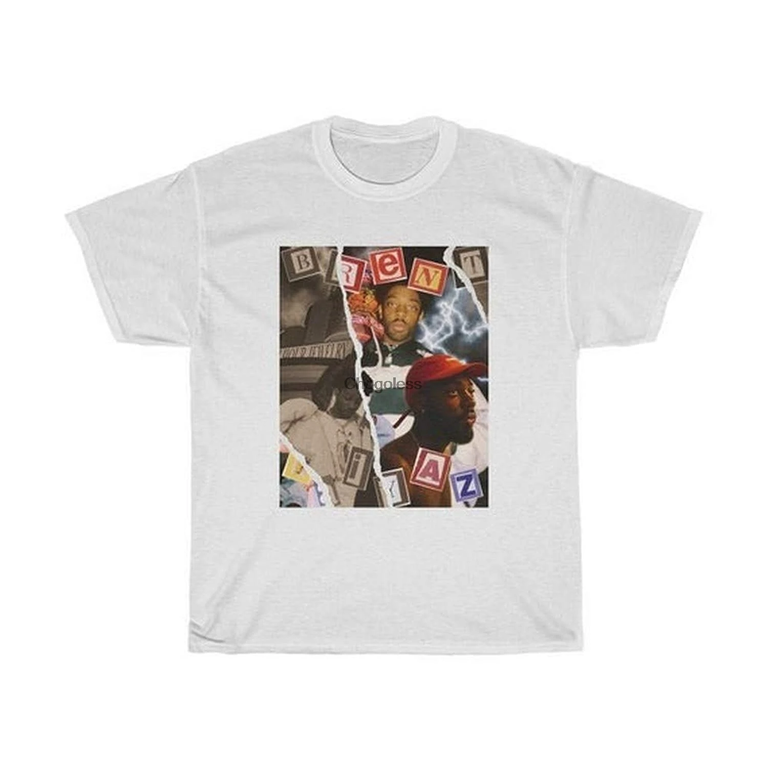 

DEANS BrentFaiyaz Collage Tee Unisex Adults Shirt Birthday Girl Funny Tee Women Graphic Tee Shirt Black