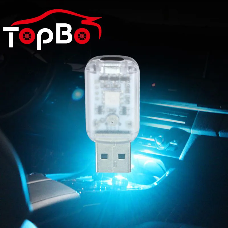 

Mini Colorful Car LED Atmosphere Light Decorative Lamp Voice Sound Touch Control USB Magic Stage Effect Light Cigarette Lighter