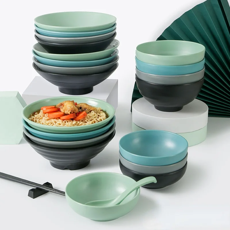 Nordic Tableware Melamine Noodle Bowl Commercial Net Red Plastic Big Soup Rice Restaurant | Дом и сад