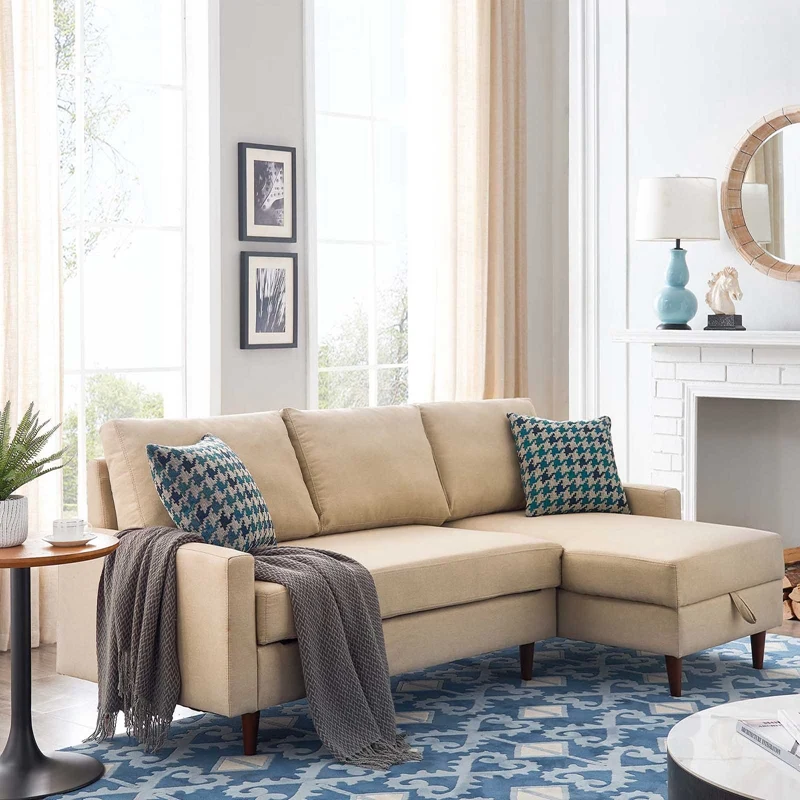 

84 "вытащить секционный диван, угловой-кровать с местом для хранения 3 сиденье для правой руки (подушки не входит в комплект)