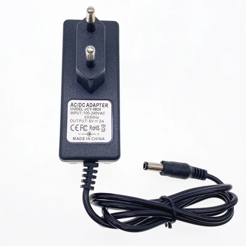 AC/DC адаптер AC 100 240V DC 8 V 0.5A 1A 2A 3A конвертер питания Вольт зарядное устройство