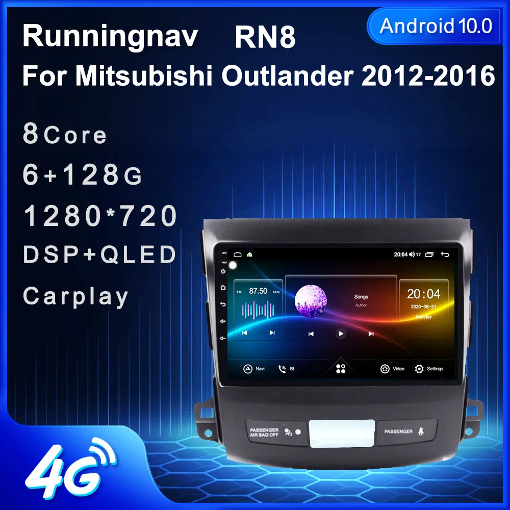 4G LTE Android 10 1 для Mitsubishi Outlander XL Citroen C Crosser мультимедийный автомобильный DVD плеер