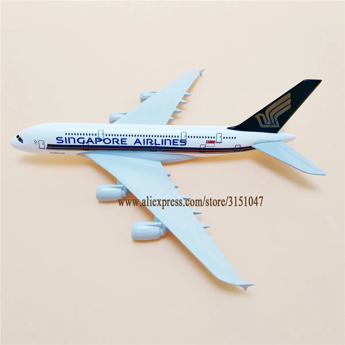 20 см Air Singapore Airlines A380 Airbus 380 Airways модель самолета сплав металлический самолет литье