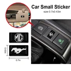 Наклейка маленькая прямоугольная для кнопки Skoda Octavia 2 3 Mk2 Mk3 A5 Fabia 3 Karoq Superb 3 Kodiaq Kamiq, 10 шт., автомобильные аксессуары