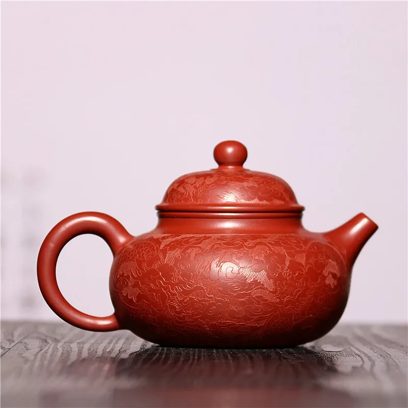 Оригинальный чайник Yixing ручной работы из фиолетовой глины с драконом креативный