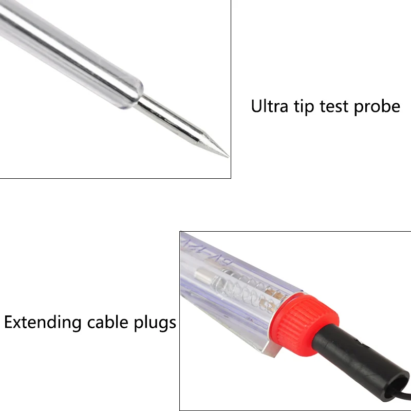 

1pcs Car Circuit Tester Probe Light System 12V-24V Test Probe Lamp Auto Light Lamp Voltage Test Pen Detector Copper