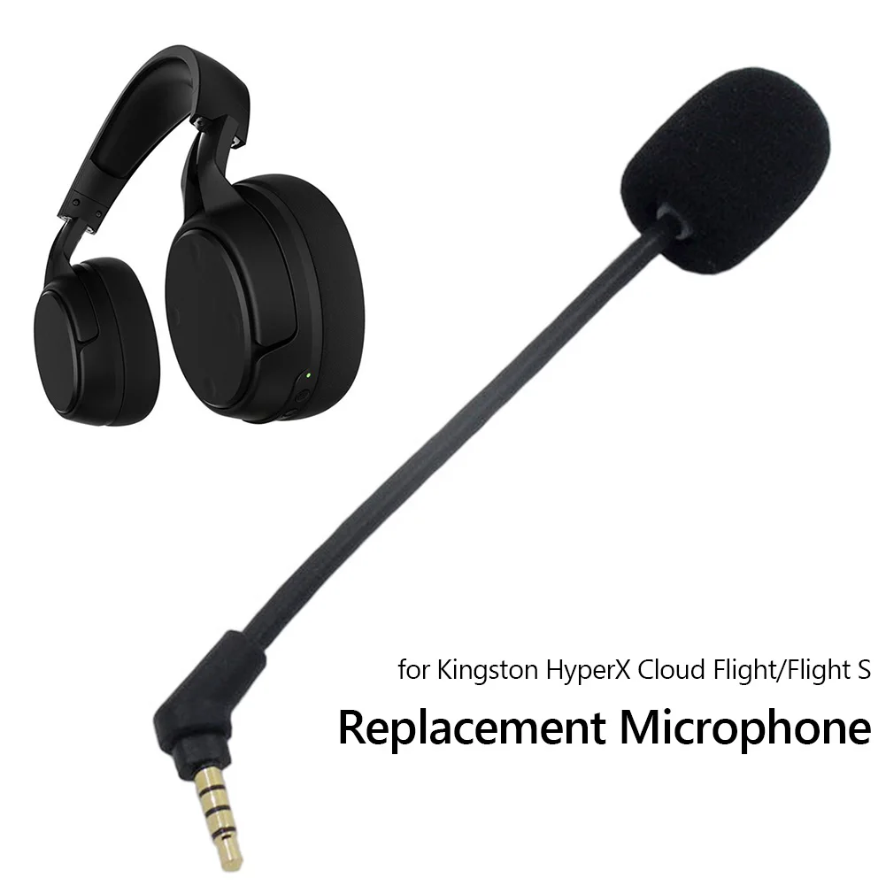 

Replacement Game Mic 3.5mm Microphone for Kingston HyperX Cloud Flight /Flight S Gaming Headset Wireless Gaming Headphones