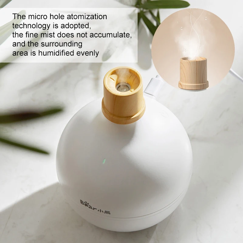 

Bear Mini Air Humidifier 300ML Essential for Home Car USB Fogger Mist Maker