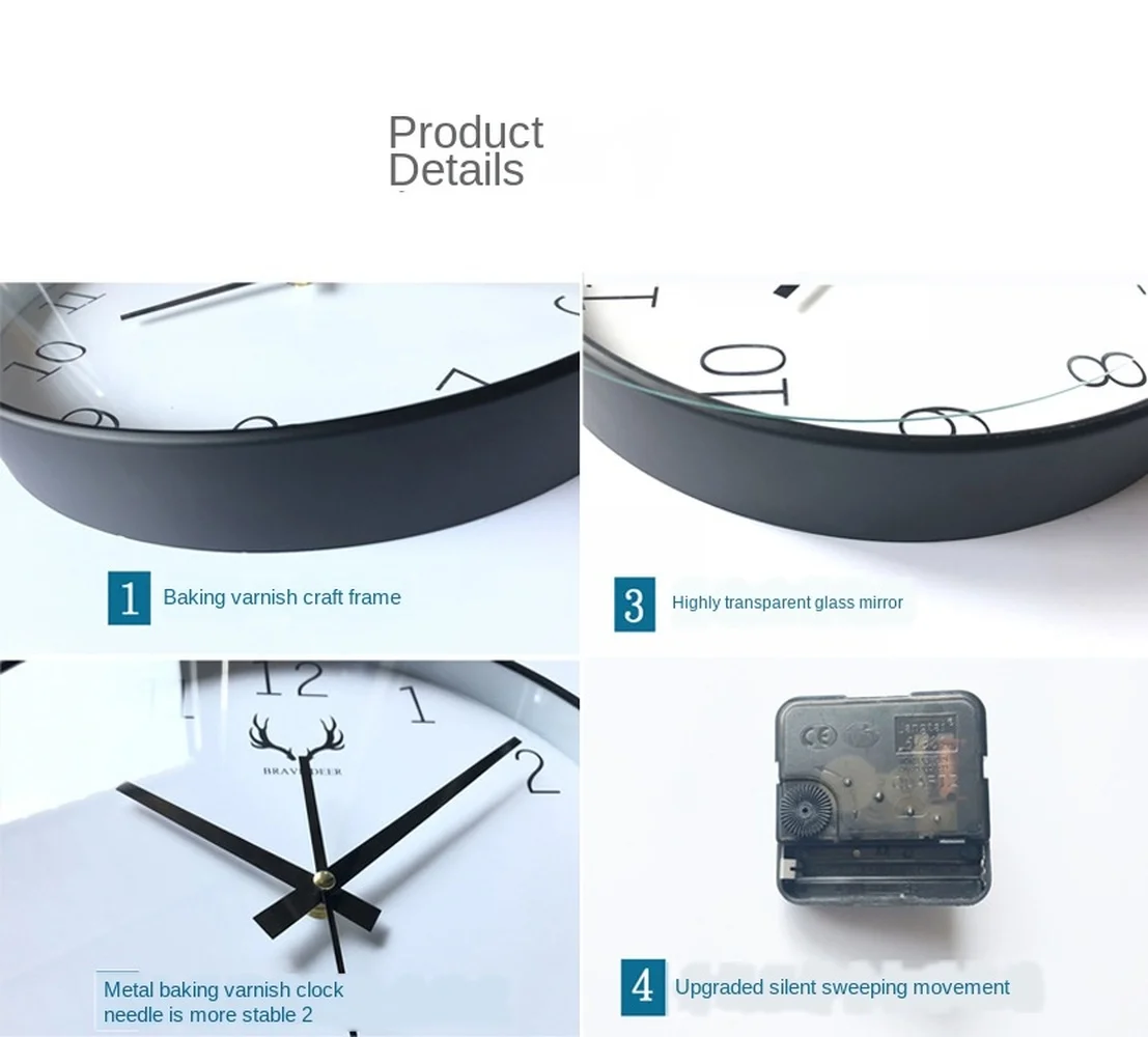 Настенные часы в скандинавском стиле Современные Простые оригинальные модные