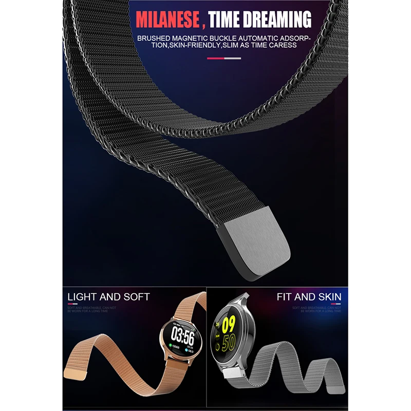 Tiptop смарт-браслет металлический ремешок Смарт-часы монитор артериального