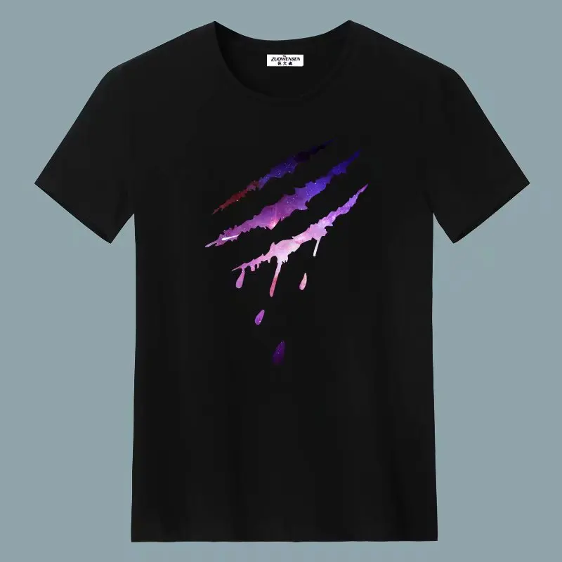 

Special large size loose men's casual round neck short sleeve T-shirt tide men's printing