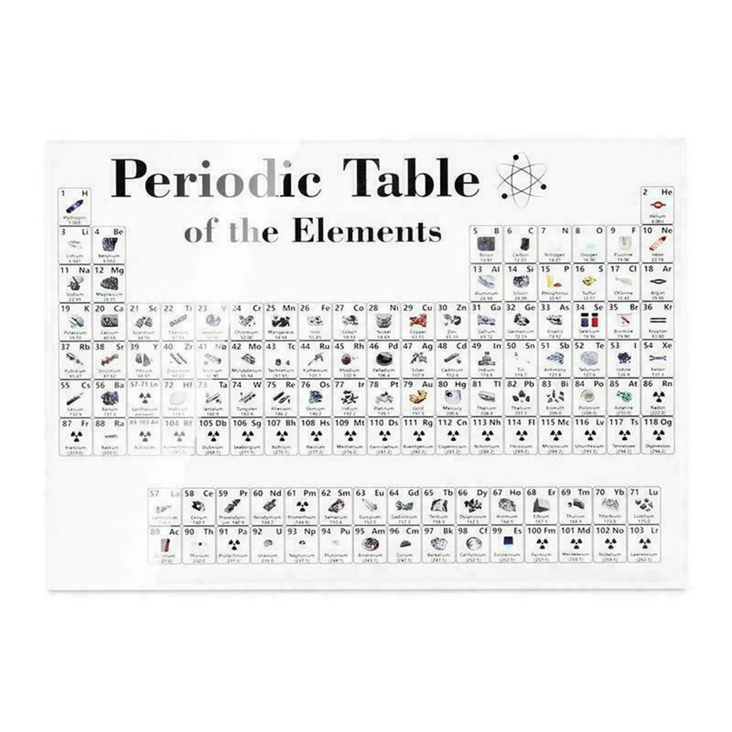 

150 X 114 X 20mm Best Acrylic Periodic Table Display With Elements Teaching School Kids Ornaments 2021 New