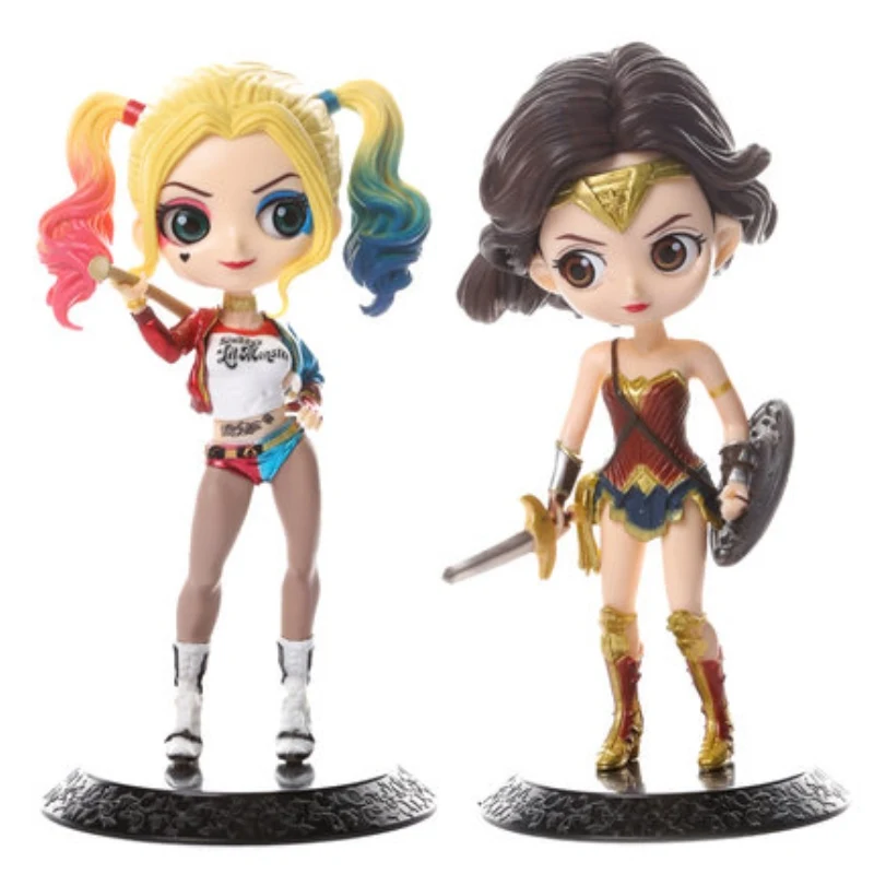Куклы детские игрушки Q posket Wonder Woman Harley Quinn Joker Superhero ПВХ экшн фигурки аниме