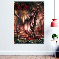 rejoice in vengeance death metal music artworks flag wall art disgusting bloody dark art banner rock band icon poster tapestry